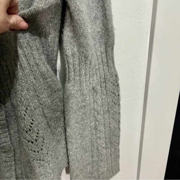 Sarah Spencer Lambswool Cashmere Blend Bell Sleeve Cardigan Large - Picture 5 of 12